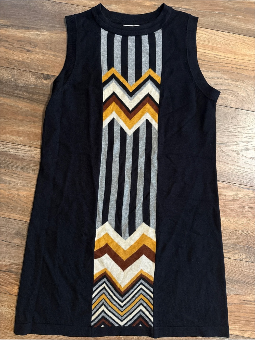 Missoni for Target Size Medium Black Midi Sweater Dress Chevron Pattern